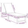 vidaXL Ligstoel met kussen Bruin 53 x 202 x 89cm Massief acaciahout