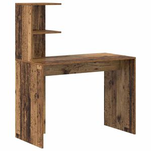 vidaXL Bureau Oud Hout 102 x 50 x 124 cm Bewerkt hout