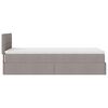 vidaXL Ottoman bed met matras 90x190cm stof taupe
