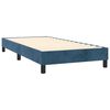 vidaXL Boxspring met matras en LED fluweel donkerblauw 90x200 cm