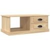 vidaXL Salontafel 90x50x35 cm bewerkt hout sonoma eikenkleurig