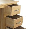 vidaXL Bureau met 3 lades 106x40x75 cm massief eikenhout