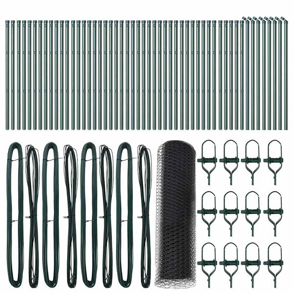 vidaXL Afrasteringspaal Grijs 100 x 0,6 m (25 mm gaas) Staal en PVC