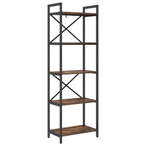 vidaXL Boekenkast 5-laags 56 x 34 x 171 cm Bewerkt hout Gerookt eiken