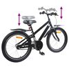 vidaXL Kinderfiets 22 Inch voor 7-12 jaar oud Zwart