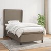 vidaXL Boxspring met matras stof taupe 100x200 cm