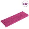 vidaXL Trapmatten 30 st 65x21x4 cm Roze Rechthoekige Rand