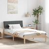 vidaXL Bedframe Bruin en donkergrijs 100 x 200 cm Massief grenenhout
