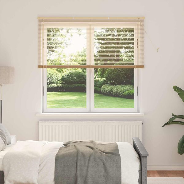 vidaXL Venetiaanse Blind Lichtbruin met Patroon 150 x 160 cm PVC