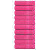 vidaXL Badhanddoeken FROGN 10 st 100x150 cm 360 g/m² roze