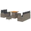vidaXL Tuin Sofa Set met kussen met opslag met kussen 8 pcs Grijs