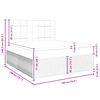 vidaXL Boxspring met matras stof zwart 180x200 cm