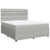 vidaXL Boxspring met matras fluweel lichtgrijs 180x200 cm