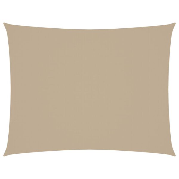 vidaXL Zonnescherm rechthoekig 6x7 m oxford stof beige