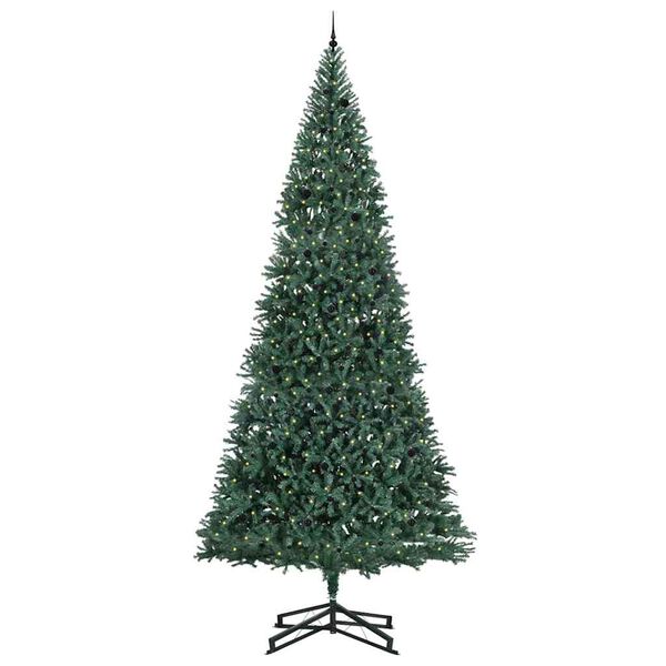 vidaXL Artificial Pre-lit Kerstboom met Ballenset Groen 500 cm PVC