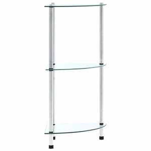 vidaXL Kastje 3-laags 30x30x67 cm gehard glas transparant