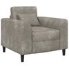 vidaXL Fauteuil Lichtgrijs Nep Suede Leer