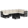 vidaXL Tuinbankenset 9 st Zwart poly rattan