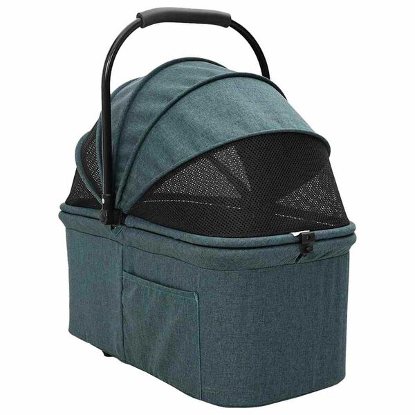 vidaXL Opvouwbare Huisdierenwagen Verstelbaar Groen 78 x 54 x 101 cm