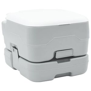vidaXL Camping Toilet Grijs en Wit 41,5 x 36,5 x 30 cm Polyetheen
