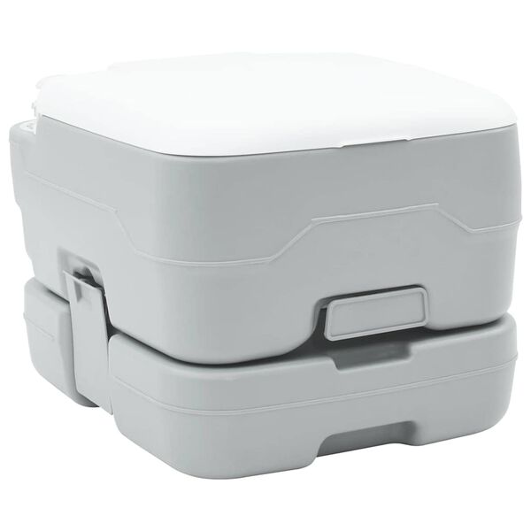 vidaXL Camping Toilet Grijs en Wit 41,5 x 36,5 x 30 cm Polyetheen