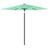 vidaXL Parasol met stalen paal 223x223x213 cm groen