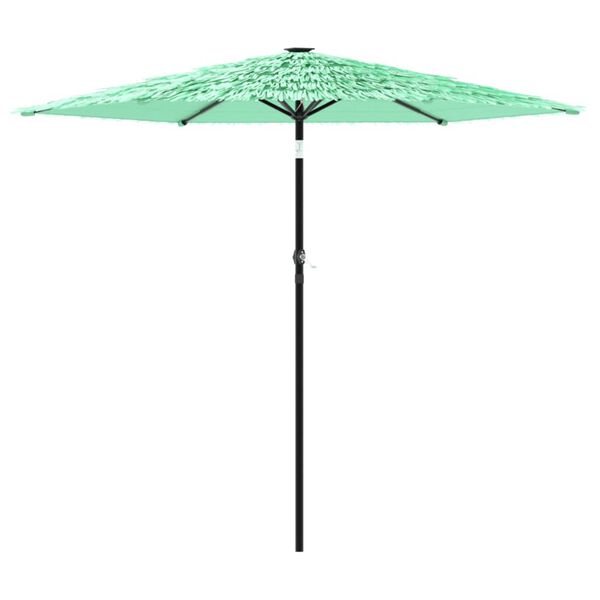 vidaXL Parasol met stalen paal 223x223x213 cm groen