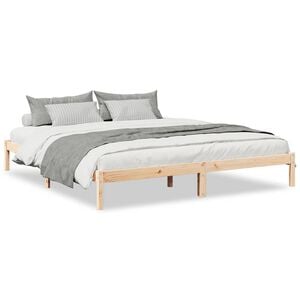 vidaXL Bedframe extra lang zonder matras massief grenenhout 200x220 cm