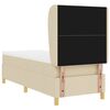 vidaXL Boxspringbed met Matras Donkergrijs 90x190 cm Cr&egrave;me 80 x 200 cm