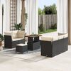 vidaXL Tuin Sofa Set met kussen met opslag 8 pcs Zwart en cr&egrave;me