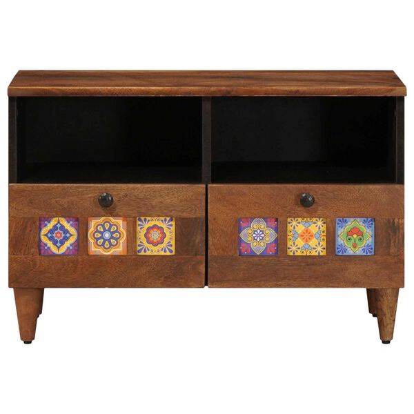 vidaXL Salontafel met lade Bruin 80 x 54 x 40 cm Massief Mango Hout