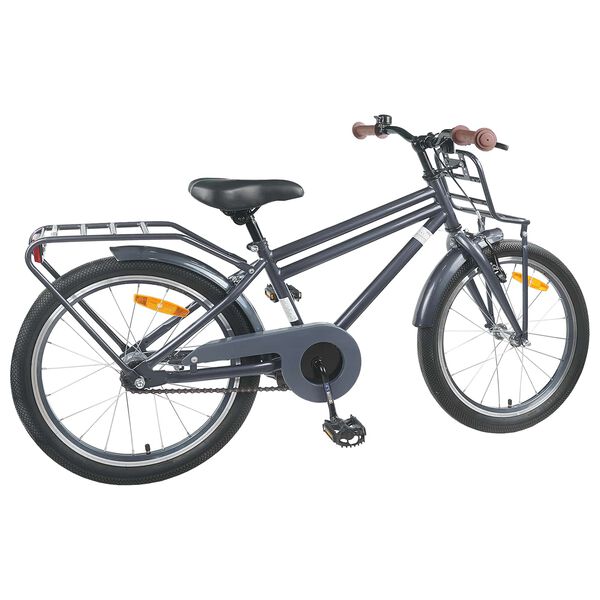 vidaXL Kinderfiets 18 Inch voor 5-7 jaar Donkergrijs