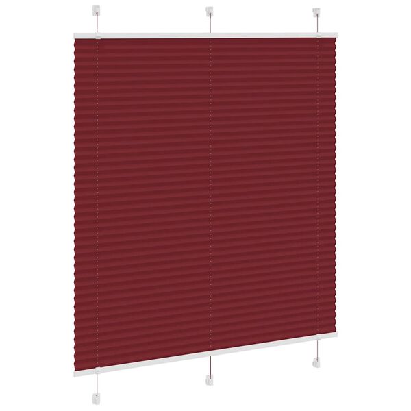 vidaXL Pliss&eacute; rolgordijn 115x150cm stofbreedte 114,4cm bordeauxrood