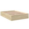 vidaXL Bedframe bewerkt hout sonoma eikenkleurig 135x190 cm