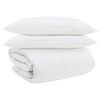 vidaXL Dekbed Set met kussen 3 st Wit Donsveertjes
