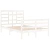 vidaXL Bedframe massief hout wit 120x200 cm