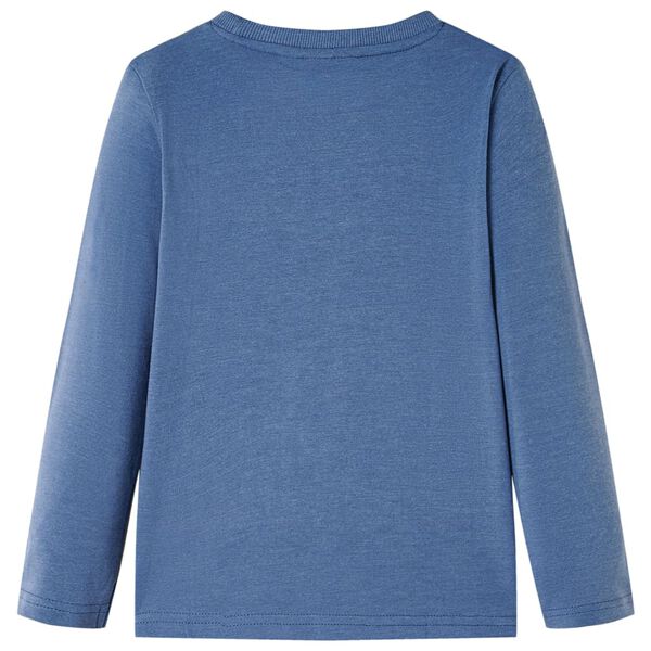 Kindershirt met lange mouwen 140 gemêleerd blauw