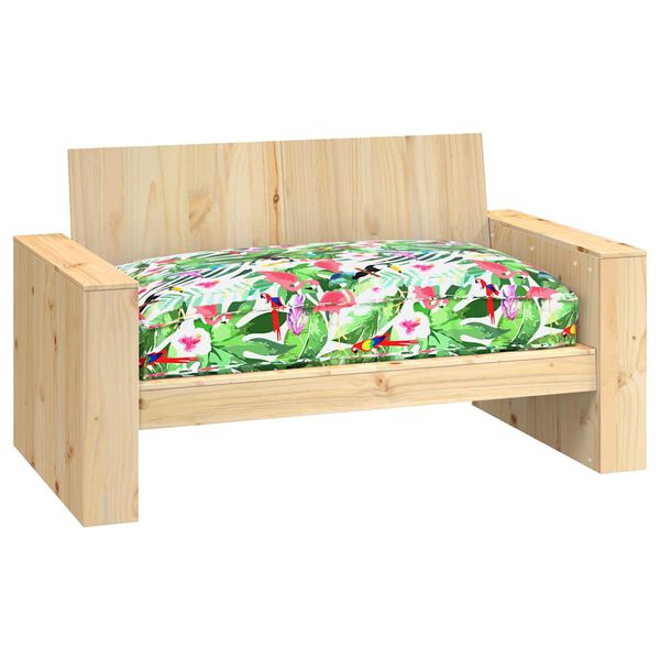 vidaXL Palletkussen voor zitting Bloemen Multikleur 120 x 80 x 12 cm