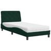 vidaXL Bed met matras fluweel donkergroen 80x200 cm