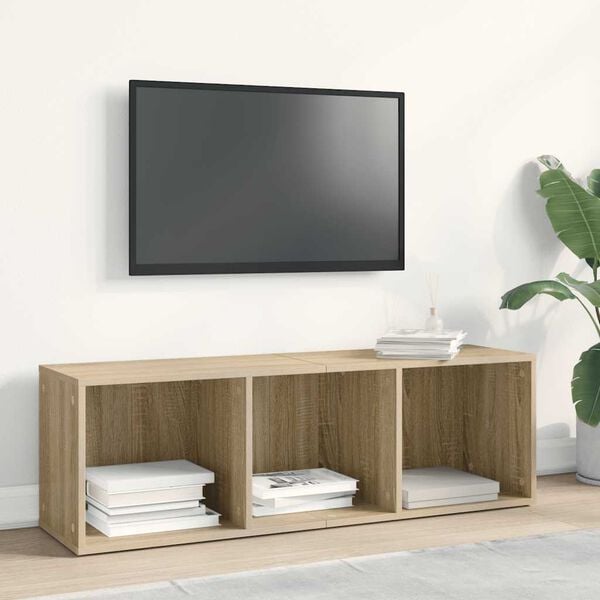 vidaXL Boekenkast/tv-meubel 36x30x114cm bewerkt hout sonoma eikenkleur