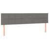 vidaXL Hoofdborden 160x5x78/88 cm stof donkergrijs
