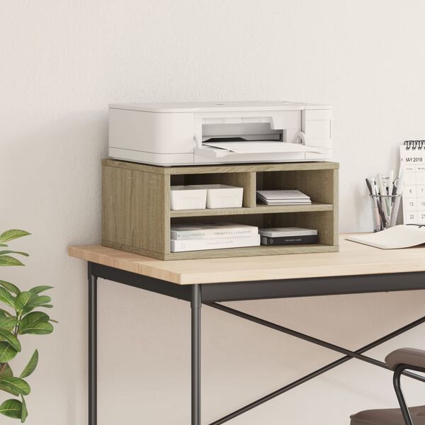 vidaXL Printerkastje 49x40x22,5 cm bewerkt hout sonoma eikenkleurig