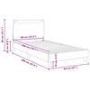 vidaXL Bedframe voor kinderen met hoofdbord Lichtgrijs 90 x 200 cm