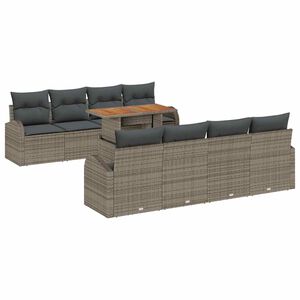 vidaXL Tuin Sofa Set 7 st Grijs