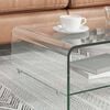 vidaXL Salontafel 50x45x33 cm gehard glas transparant