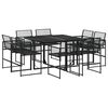 vidaXL 9-delige Tuinset poly rattan zwart