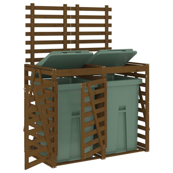 vidaXL Containerberging dubbel massief grenenhout honingbruin