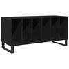 vidaXL Platenkast Zwart Eiken 100 x 38 x 48 cm Bewerkt hout