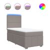 vidaXL Boxspring met matras stof taupe 90x190 cm