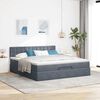 vidaXL Ottoman bed met matras 180x200cm fluweel donkergrijs